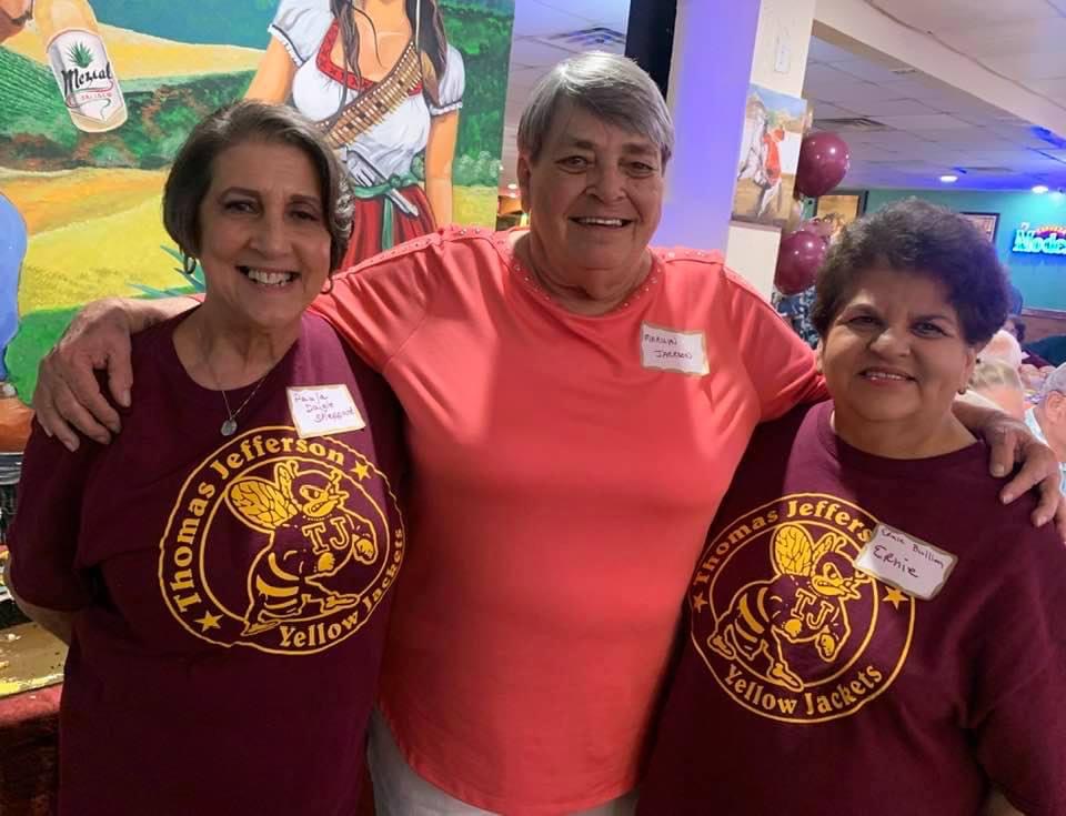 Organizers of the mini reunion luncheon, summer of 2021 Paula Daigle, Marilyn Jackson & Ernie Bullion
